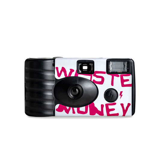 Wastemoney Disposable Camera Pink/White